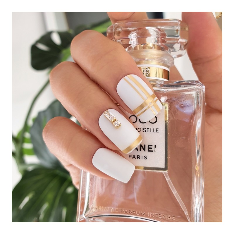 Pearl dangle point handmade nail tip - Natural / 진주