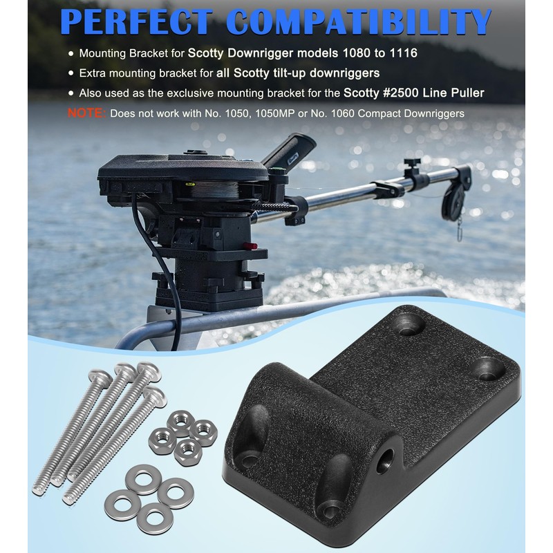 1023 Tilt-Up Mounting Bracket Fits for Scotty Downrigger Models 1080-1116,