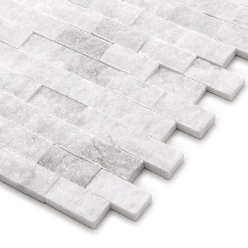 SUNWINGS 5-Sheet Peel and Stick Mosaic Natural 3D Stone Self