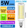 Megereet JDE11 120V 50W Halogen Candelabra Bulb Equivalent,E11 Led Bulbs