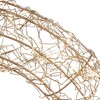 Northlight 18" LED Lighted Gold Wire Wreath Outdoor Christmas Decoration