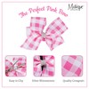 Plaid Hair Bow Hair Clip 6 Inch Checkered Bow Hair