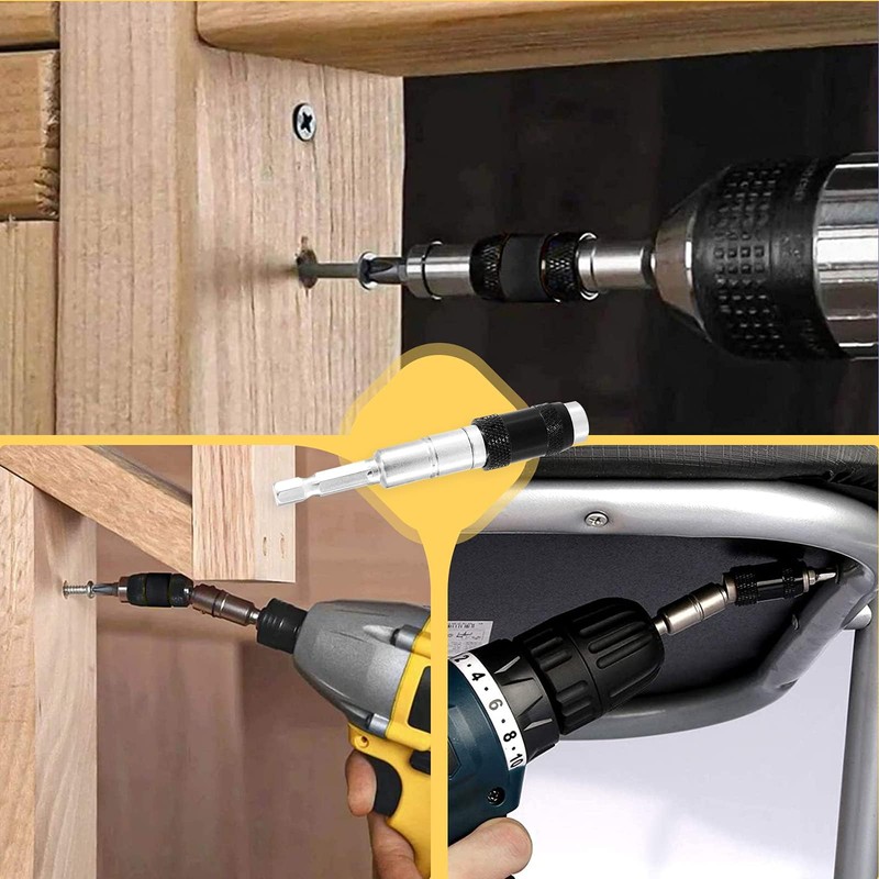 Domisyee Magnetic Pivoting Bit Tip Holder 1/4 Inch - 90