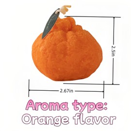 FANBODTA FANBODTA Ugly Cute Orange Aromatherapy Candle, Natural Essential Oils & Soy Wax, 8-9H Long-Lasting Burn, Air Purifying Home Decor Gift for Relaxation, Good Luck Symbol (2.6x2.5x1.8in)