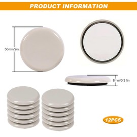 Furniture Sliders for Carpet 2 Inch, 12pcs Furniture Moving Sliders Pads Gliders for Hardwood Hard Floors Heavy Items