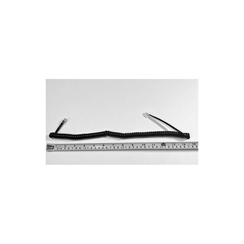 The VoIP Lounge Replacement 9 Ft Black Handset Curly Cord