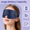 Auccipal Silk Heated Eye Mask Cordless, 1500mAh Warm Eye Compresses