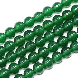 4mm Natural Green Agate Beads Round Gemstone Loose Beads for Jewelry Making (95-100pcs/strand)