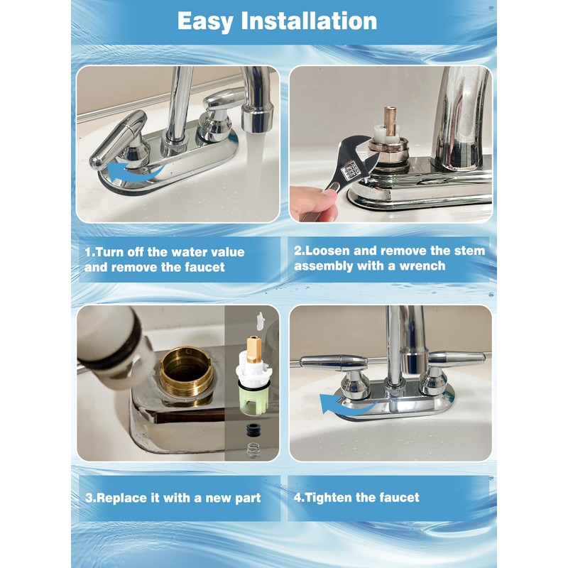 2 Pack RP25513 Faucet Stem Replacement for Two Handle, Faucet
