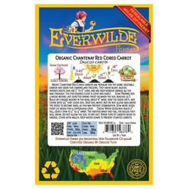 Everwilde Farms - 1000 Organic Chantenay Red Cored Carrot Seeds - Gold Vault Packet