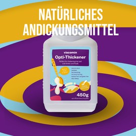 RheinNatur Viscomin Andickpulver 450 g - Andickungspulver für Getränke & Speisen - Verdickungsmittel bei Schluckstörungen - Vegan & geschmacksneutral