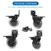 Hirate 3 inch L-Shaped Plate Casters Upgraded Version to Prevent