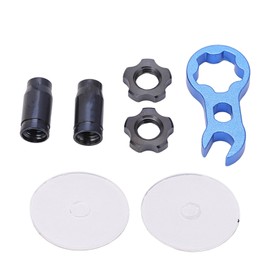 RISK 7pcs Titanium Alloy Bicycle Presta Valve Cap Strong Hardness Bike Tire Valve Cover Nut SetBlack