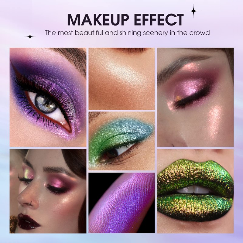 10 Colours Liquid Eyeshadow Set, Colourful Shimmer Glitter Metal Eyeshadow,