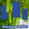 Qualirey 100 Pcs Double Sided Sticky Traps for Flying Plant