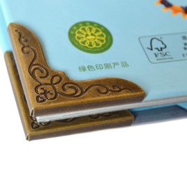 20 Pcs Vintage Bronze Corner Protectors Decorative Metal Covers Antique Safety Guards Retro Right Angle Bracket for Menu Book Photo Album Scrapbook Wood Case Edge Mini Small Size (Side Length:3.5cm)