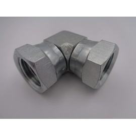 Hydraulic Female x Female Swivel 90deg Fitting BSP Choose Size (1/2" BSP)