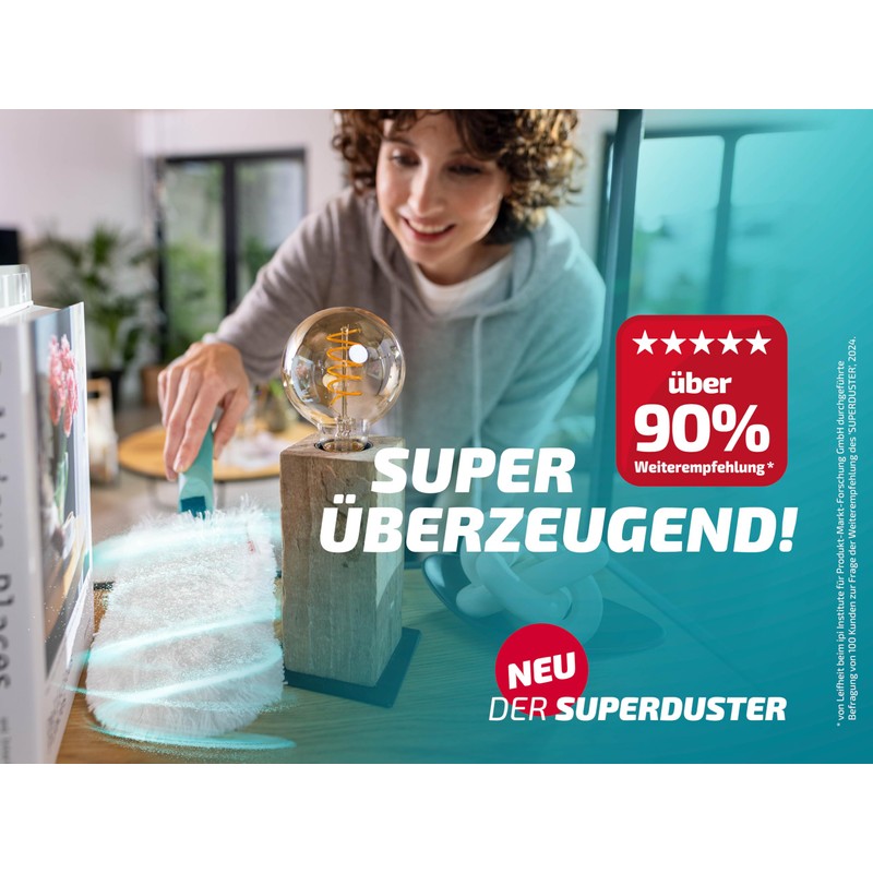 Leifheit Superduster Duster, Washable Microfibre Dust Textile for Quick Dust