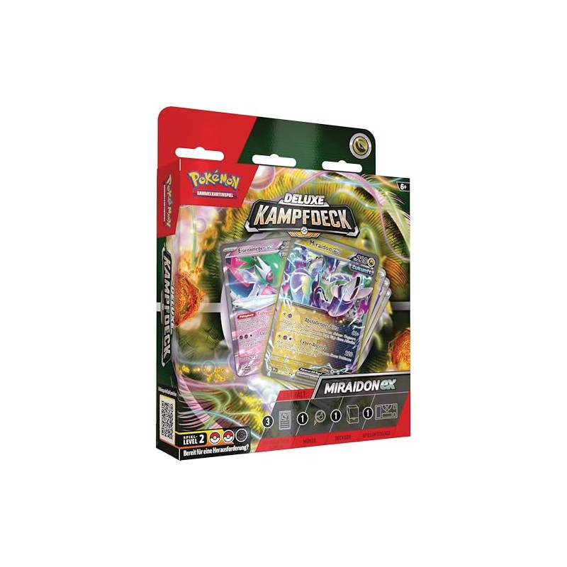 Pokémon -Sammelkartenspiel: Deluxe-Kampfdeck Miraidon-ex (sofort spielbares Deck mit 60 Karten
