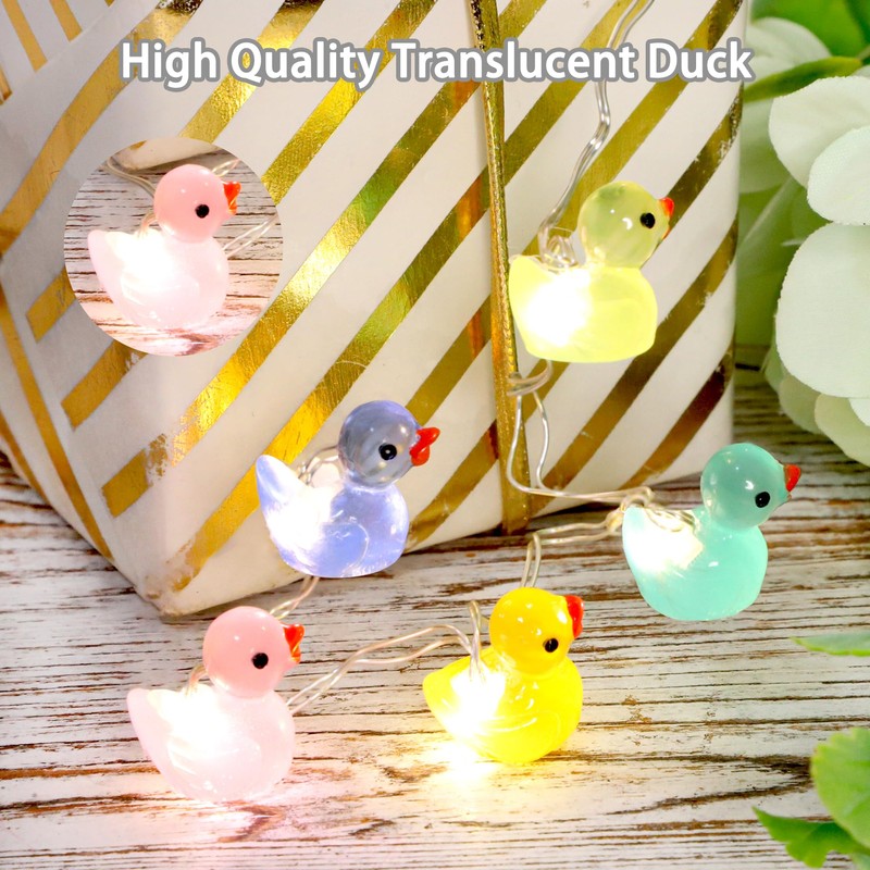 Tiny Duck String Lights Battery/USB Powered - 10ft 40 Lights