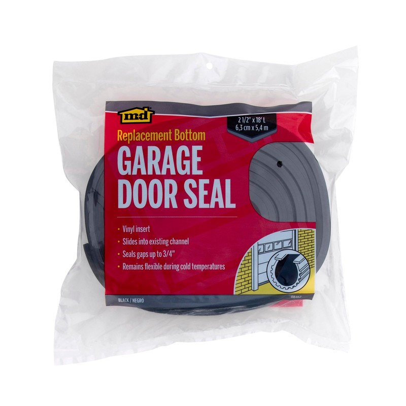 M-D Building Products 08462 18 ft. Black Vinyl Replacement Garage