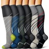 COOLOVER Copper Compression Socks for Women and Men(6 Pairs)-Best Support