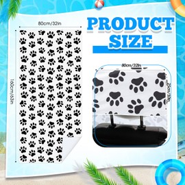 Hahafelt 2 Pack Car Seat Towel Covers with Storage Bag Seat Post Workout Sweat Washable Cover Non Slip for Car Towel for Dog Pet Workout Outdoor Sport Activities (Dog Footprints)