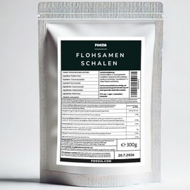 Flohsamenschalen gemahlen Flohsamenschalenpulver Psyllium Husk Pulver Flohsamenschalenmehl Psyllium Husk Powder 300g von Foozia (300g)