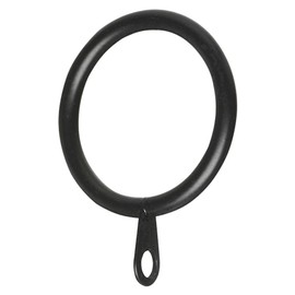 Merriway BH05947 (8 Pcs) Metal Curtain Drapery Pole Rod Rings with Fixed Eye, Inner Dia.45mm (1.3/4 inch) Outer Diameter 50 mm (2 inch) Black - Pack of 8 Pieces