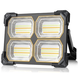 300W Led Work Light Rechargeable,26000MAh Solar Portable Light, 26000LM Magnetic Work Lights, 326 Led Battery Work Lights with Stand 5 Lights Modes IP66 Waterproof for Outdoor Camping Car Repairing