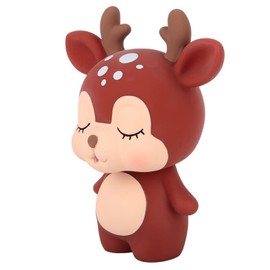 Cute Deer Money Bank, Unbreakable Piggy Bank for Girls Boys, Brown Coin Saving Box, Cartoon Money Pot (Brown)