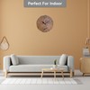 Lily's Home Hanging Wall Clock, Includes a Thermometer, Ideal for