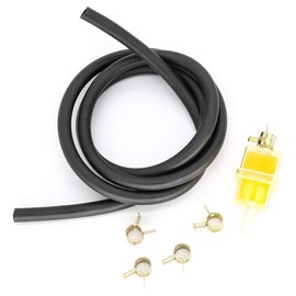 Motorcycle Scooter 6mm Gas Inline Fuel Filter Oil Gasoline Hose Line Motorbike Spring Clips Clamps Kit