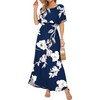 AUSELILY Womens Off The Shoulder Dress Summer Casual Long Ruffle