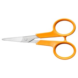 Fiskars Classic 1075058 Manicure Scissors, Curved, Right and Left-Handed, Total Length: 10 cm, Improved Ergonomic Handle, Quality Steel/Plastic, Orange