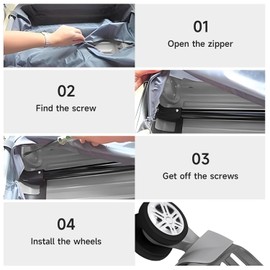 JIUKONG Replacement Luggage Wheels - 2 Pack Plastic Luggage Wheels, Trunk Wheels, Universal Wheel Replacement Luggage Suitcase Wheels for Luggage Suitcase Trolley, Mute Double Row Wheels
