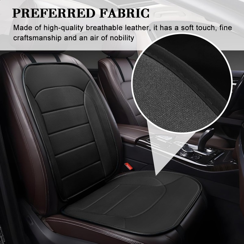 Zpana Car Seat Cushion, Leather Soft Breathable Non-Slip Vehicle Front