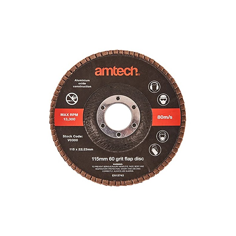 Amtech V0300 115mm 60 grit Flap disc