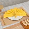 Blue Needles Lemon Yellow Hemstitch Linen Napkins - 100% Cotton