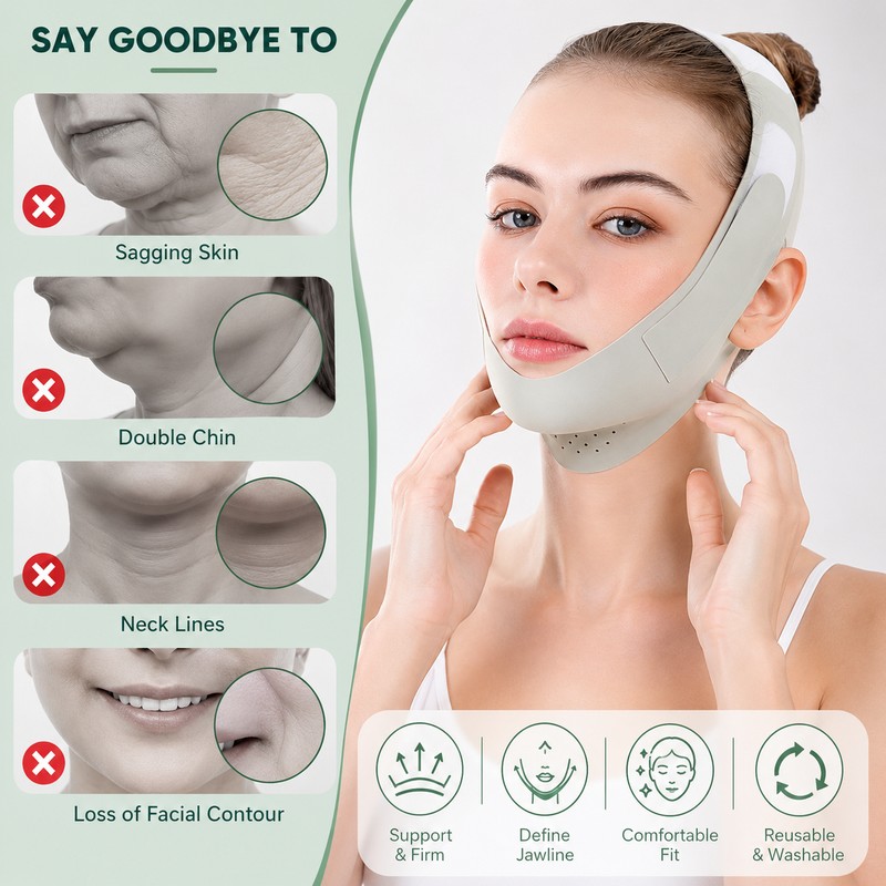 Reusable Face Support Strap for Daily Facial Care – Washable