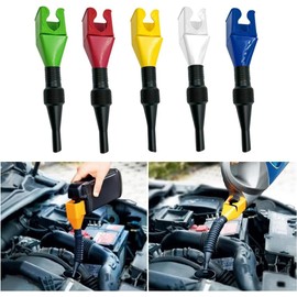 Norhogo Flexible Quick Funnel for the Draining Tool, Pack of 5 Flexible Draining Tool, Snap Funnel, Plastic Funnel, Filling Nozzle, Oil Drain Funnel Tool, for Car Oil and Household Purposes