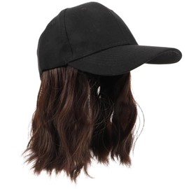 Beavorty Gorra De Béisbol Con Peluca Rizada Sintética Para Mujer Sombrero Con Extensión De Cabello Ondulado Ligero Para Uso Diario Y Fiestas Temáticas
