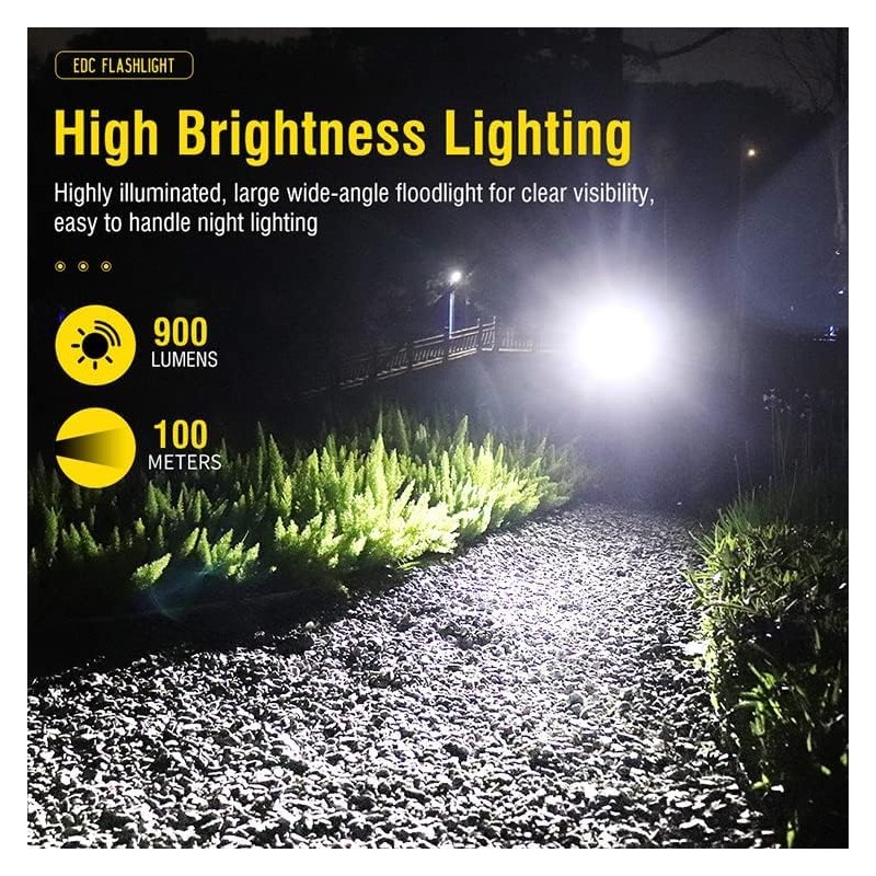 Vortex V7-Black 1100 Lumens Right Angle Magnetic Keychain EDC (Everyday