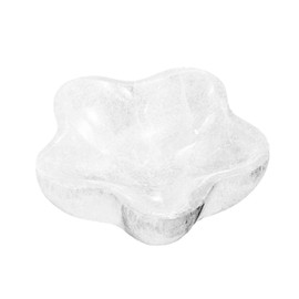 NKlaus Selenite Flower Bowl 9.5 x 9.5 x 3.5 cm - Selenite Flower Bowl for Gemstones and Jewellery, Handmade for Meditation and Energy Work, Soothing and Harmonising Decoration 16319
