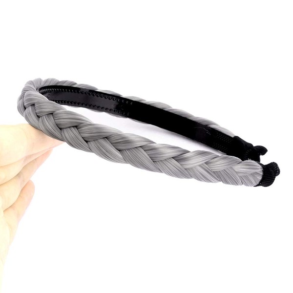 DIGUAN Headband Synthetic Hair Plaited Headband Braid Braided With Teeth