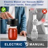 Electric Mason Jar Vacuum Sealer Kit - for Wide &