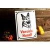 Caution Dog Sign - 15 x 20 cm - Ceramic