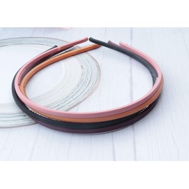 Ruwado 4 Pcs Headband Simple Solid Fashion Plastic Plain Skinny Non Slip Hair Bands for Women Girls Think Thin Fine Hair Accessories Wedding Casual Parties Decoration (Plaid)