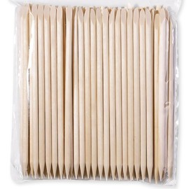 COLORBIRD Wood Stick Nail Stick Cuticle Treatment Pusher (100 Pieces, 4.5 inches (11.4 cm)