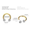 PIERCINGLINE Titanium Horseshoe Ring Epoxy Ball Piercing Ring Nose Ear